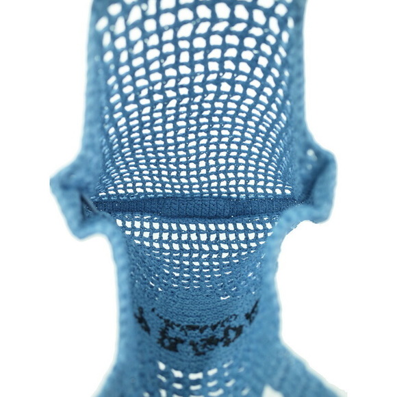 Prada Raffia Tote Bag Blue - Picture 3 of 9